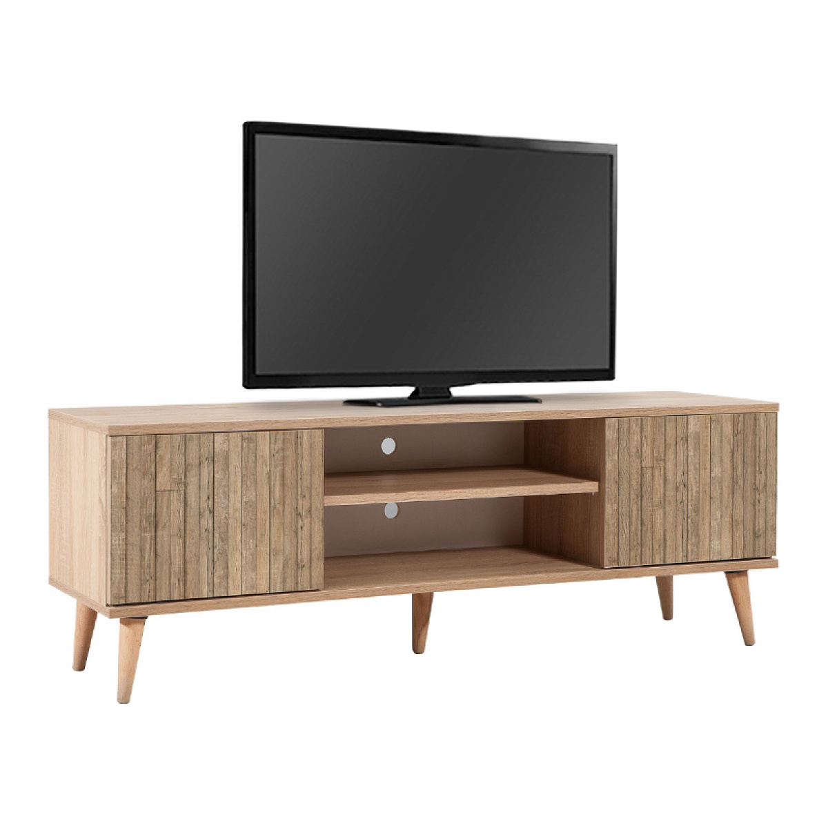 Έπιπλο τηλεόρασης Soho Megapap από μελαμίνη χρώμα sonoma 140x40x50 εκ. - Image 4