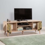 Έπιπλο τηλεόρασης Soho Megapap από μελαμίνη χρώμα sonoma 140x40x50 εκ. - Image 2