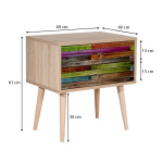 Κομοδίνο Soho Megapap από μελαμίνη χρώμα sonoma 60x40x61εκ. - Image 5