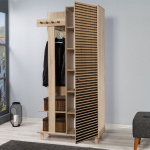 Έπιπλο εισόδου Soho Megapap από μελαμίνη χρώμα sonoma 90x36x194εκ. - Image 2