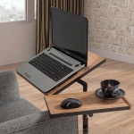 Τραπεζάκι βοηθητικό - laptop Frenk Megapap πολυμορφικό μεταλλικό - μελαμίνης χρώμα atlantic pine 67x45,5x62/87εκ. - Image 3