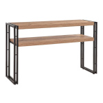 Κονσόλα Atlas Megapap μεταλλική - μελαμίνης χρώμα atlantic pine 140x35x80εκ. - Image 3