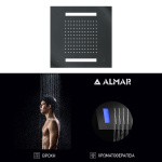 ΚΕΦΑΛΗ ΟΡΟΦ.TEMPTATION 30x30 ΧΡΩΜΑΤ/ΠΕΙΑ ALMAR INOX PVD BLACK BRUSHED - Image 2