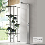 ΣΤΗΛΗ ΝΤΟΥΖ NEDA ΜΕ ΜΙΚΤΗ ICOS ΕΠΙΔΑΠΕΔΙΑ ΥΨΟΣ 210 εκ. INOX