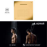 ΚΕΦ.ΟΡΟΦ.TEMPTATION 50x50 ALMAR INOX PVD BRUSHED GOLD - Image 2