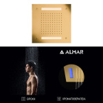 ΚΕΦΑΛΗ ΟΡΟΦ.TEMPTATION 30x30 ΧΡΩΜΑΤ/ΠΕΙΑ ALMAR INOX PVD BRUSHED GOLD - Image 2