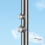 ΣΤΗΛΗ ΝΤΟΥΖ DONA ΜΕ ΜΙΚΤΗ ICOS ΕΠΙΔΑΠΕΔΙΑ ΥΨΟΣ 220 εκ. INOX - Image 4