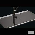ΝΕΡΟΧΥΤΗΣ IRIS 89,7Χ51 APELL INOX BLACK GLASS