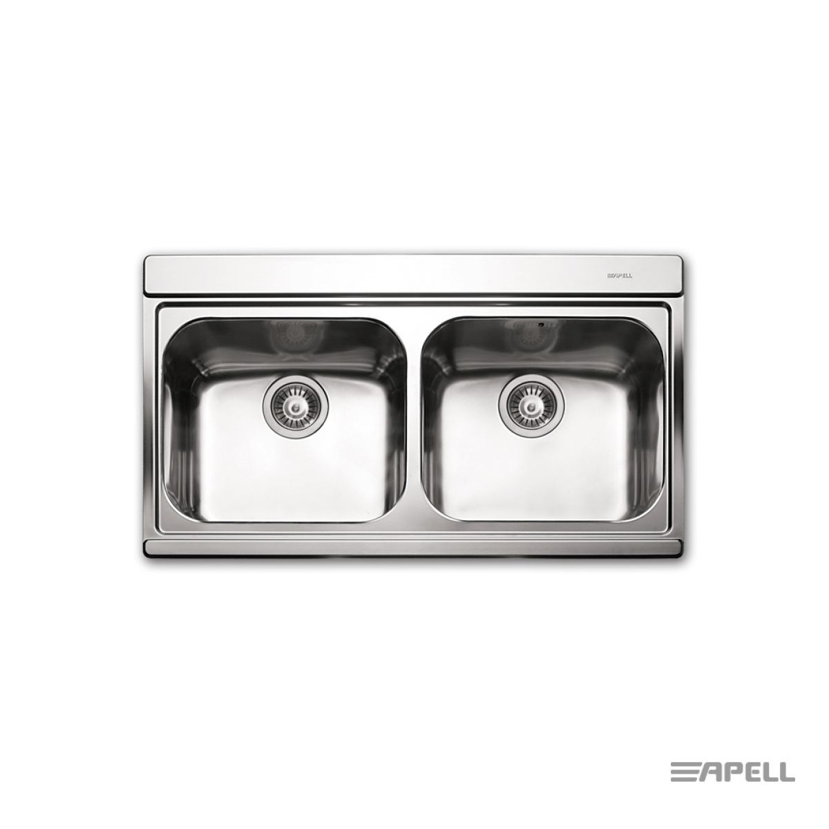 ΝΕΡΟΧΥΤΗΣ IRIS 89,7Χ51 APELL INOX BLACK GLASS - Image 2