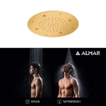 ΚΕΦΑΛΗ ΟΡΟΦ.TEMPTATION Φ38 ALMAR INOX PVD BRUSHED GOLD - Image 2