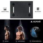 ΚΕΦΑΛΗ ΟΡΟΦ.TEMPTATION 63x48 ΗΧΟΣ-ΧΡΩΜΑΤ.ALMAR INOX PVD BLACK BRUSHED - Image 2