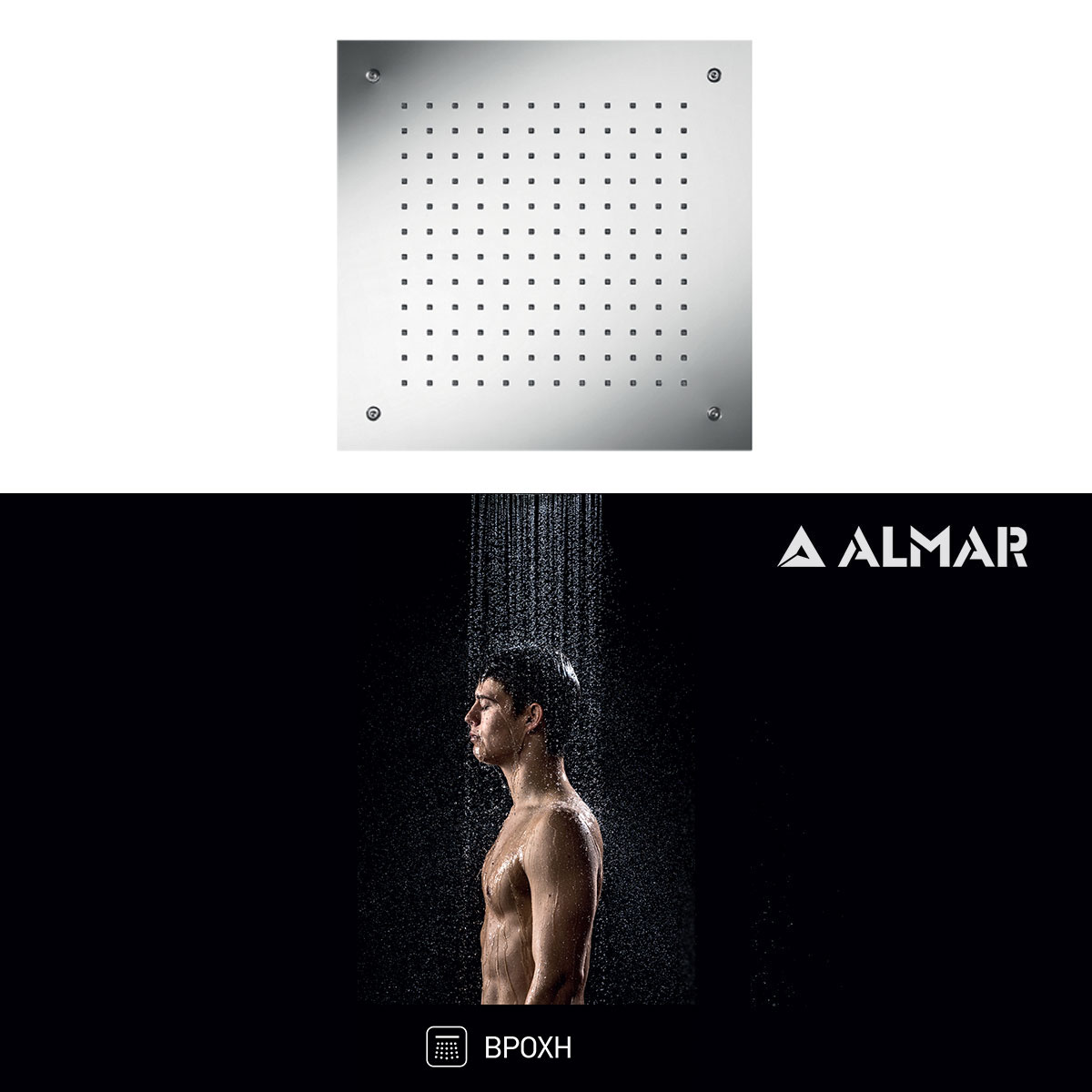 ΚΕΦ.ΟΡΟΦ.TEMPTATION 38x38 ALMAR INOX CHROME - Image 2
