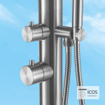 ΣΤΗΛΗ ΝΤΟΥΖ LEA ΜΕ ΜΙΚΤΗ ICOS ΕΠΙΔΑΠΕΔΙΑ ΥΨΟΣ 230 εκ. INOX - Image 3
