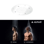 ΚΕΦΑΛΗ ΟΡΟΦ.TEMPTATION Φ38 ALMAR BRUSHED INOX WHITE MATT - Image 2