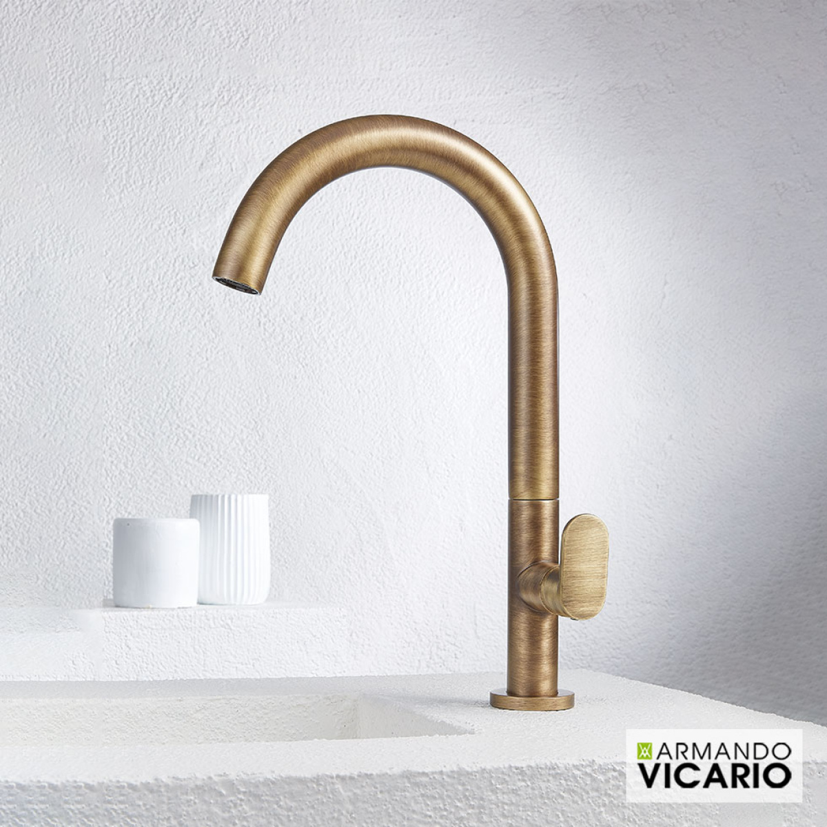 ΜΠΑΤ.ΝΙΠΤ. ΥΨΗΛΗ SLIM VICARIO ANTIQUE BRASS - Image 2