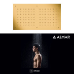 ΚΕΦΑΛΗ ΟΡΟΦ.TEMPTATION 70x38 ALMAR INOX PVD BRUSHED GOLD - Image 2