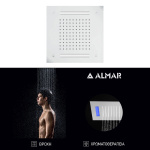 ΚΕΦΑΛΗ ΟΡΟΦ.TEMPTATION 30x30 ΧΡΩΜΑΤ/ΠΕΙΑ ALMAR INOX WHITE MATT - Image 2