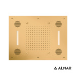 ΚΕΦΑΛΗ ΟΡΟΦ.TEMPTATION 63x48 ΗΧΟΣ-ΧΡΩΜΑΤ.ALMAR INOX PVD BRUSHED GOLD