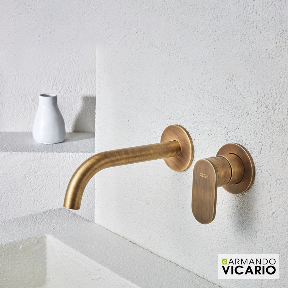 ΜΠΑΤ.ΝΙΠΤ. ΤΟΙΧΟΥ SLIM VICARIO ANTIQUE BRASS - Image 2