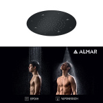 ΚΕΦΑΛΗ ΟΡΟΦ.TEMPTATION Φ38 ALMAR INOX PVD BLACK BRUSHED - Image 2