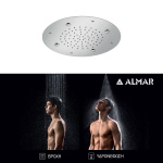 ΚΕΦΑΛΗ ΟΡΟΦ.TEMPTATION Φ38 ALMAR BRUSHED INOX - Image 2