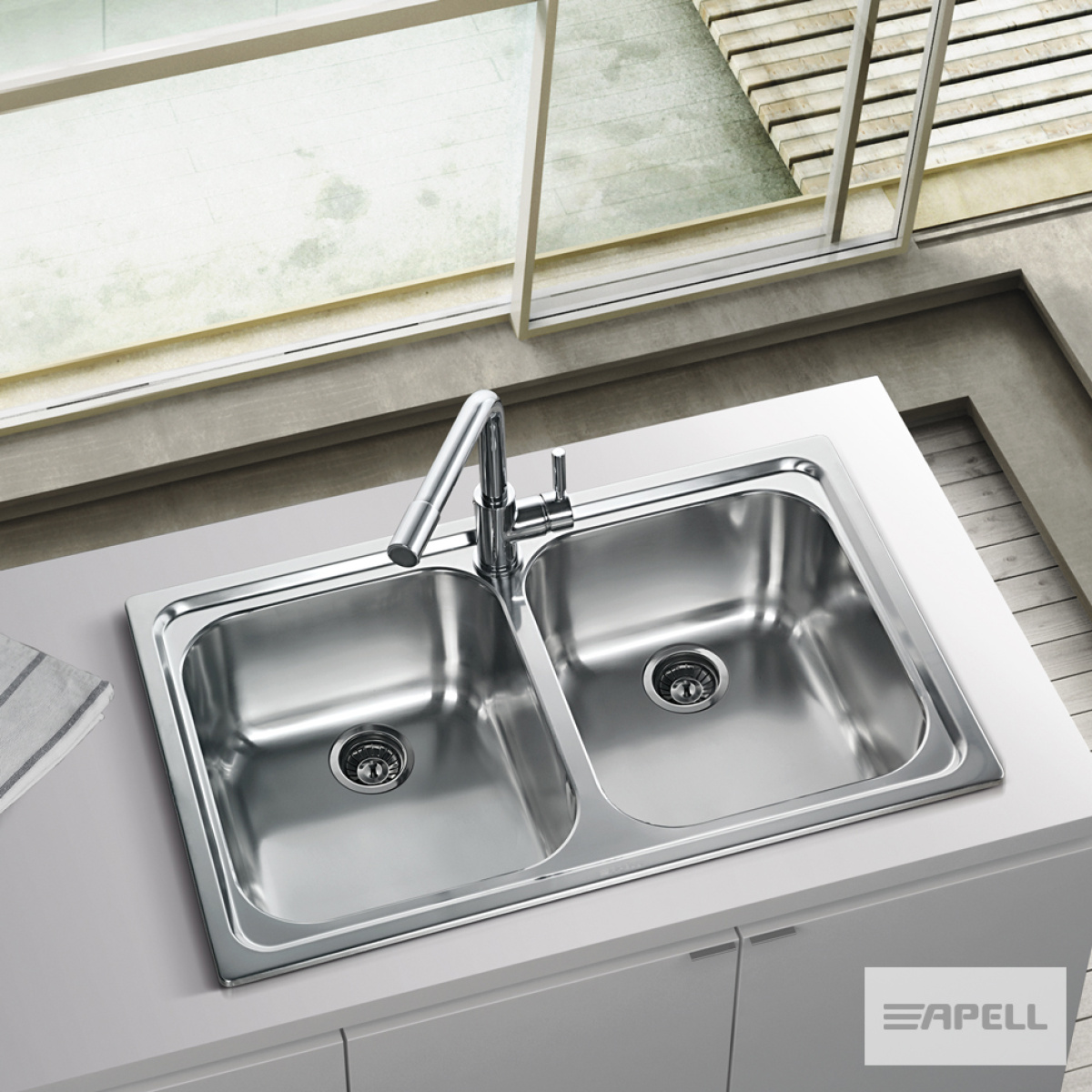 ΝΕΡΟΧΥΤΗΣ ANNIVERSARIO 79Χ50 APELL INOX ΛΕΙΟ - Image 2