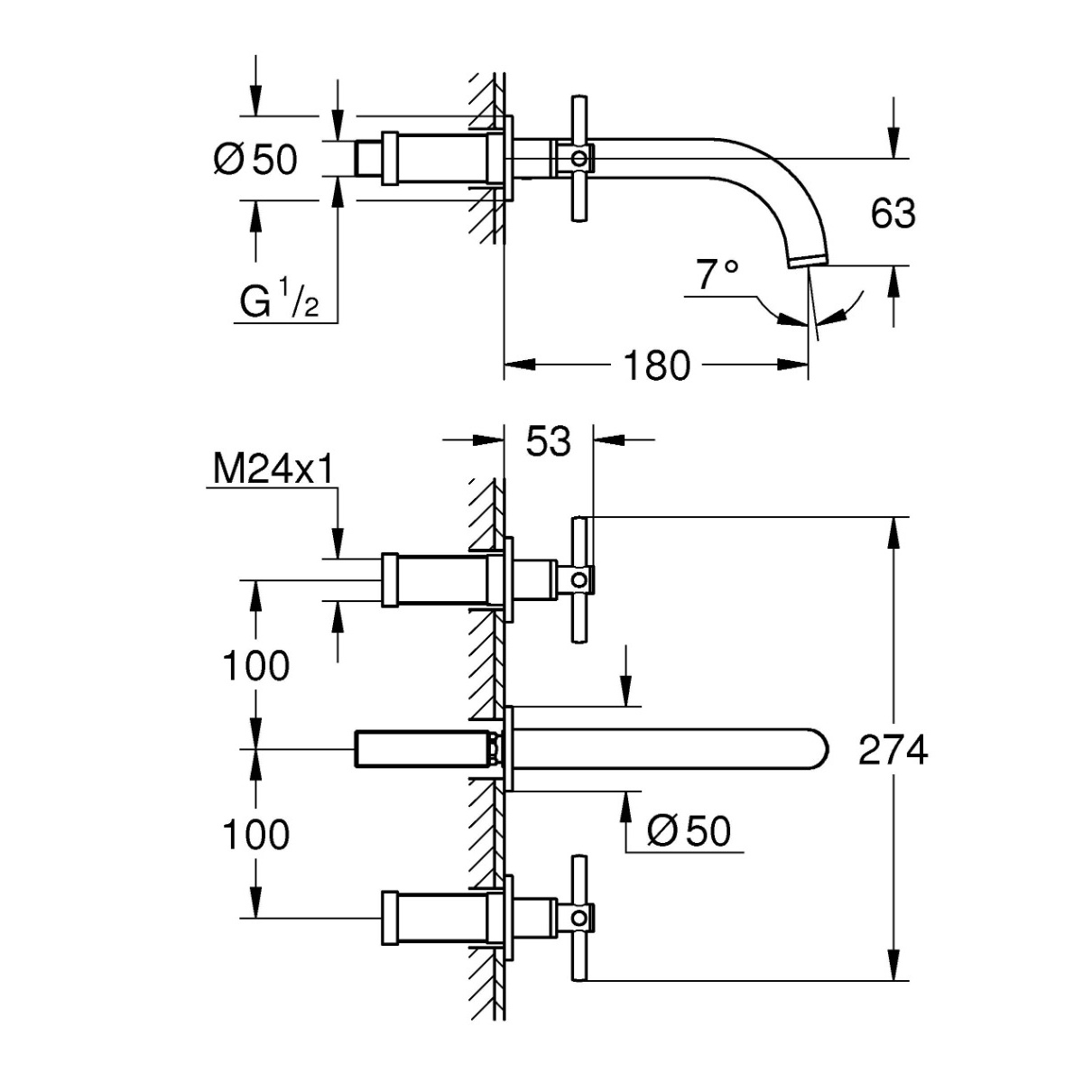 ΜΠΑΤΑΡΙΑ ΝΙΠΤΗΡΑ ΕΝΤΟΙΧΙΖΟΜΕΝΗ ATRIO 20661AL0 BRUSHED HARD GRAPHITE GROHE - Image 2