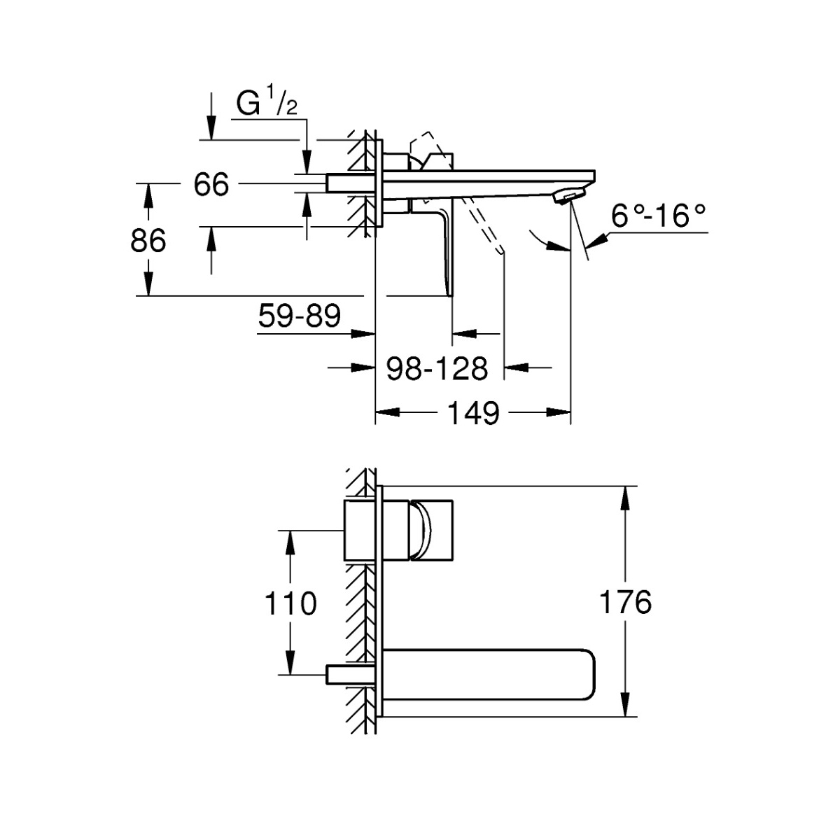 ΜΠΑΤΑΡΙΑ ΝΙΠΤΗΡΟΣ ΕΝΤΟΙΧΙΖΟΜΕΝΗ LINEARE 19409DC1 SUPERSTEEL GROHE - Image 2