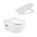 ΣΕΤ ΛΕΚΑΝΗ ΚΡΕΜΑΣΤΗ MERIDIAN ΝΕΟ ΜΕ ΚΑΛΥΜΜΑ SLIM SOFT CLOSE ΛΕΥΚΟ ROCA