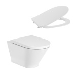 ΣΕΤ ΛΕΚΑΝΗ ΚΡΕΜΑΣΤΗ THE GAP COMPACT RIMLESS ΜΕ ΚΑΛΥΜΜΑ SLIM SOFT CLOSE ΛΕΥΚΟ ROCA - Image 3