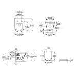 ΣΕΤ ΛΕΚΑΝΗ ΚΡΕΜΑΣΤΗ THE GAP COMPACT RIMLESS ΜΕ ΚΑΛΥΜΜΑ SLIM SOFT CLOSE ΛΕΥΚΟ ROCA - Image 2