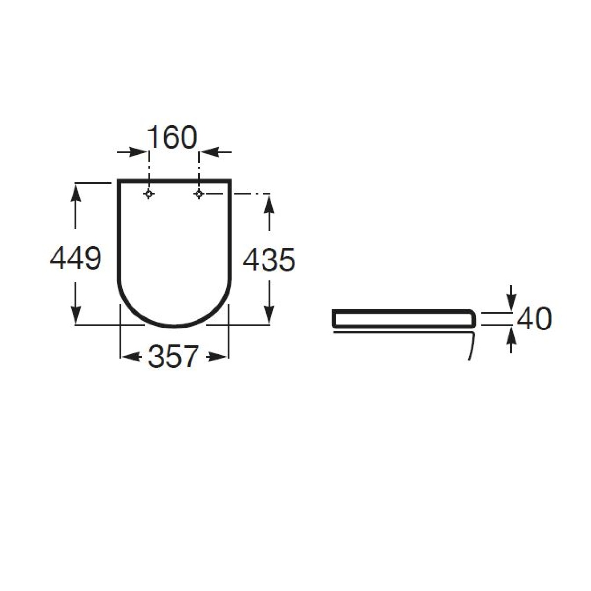 ΚΑΠΑΚΙ ΛΕΚΑΝΗΣ ROCA ROUND SLIM SOFT CLOSE ΛΕΥΚΟ ROCA - Image 2
