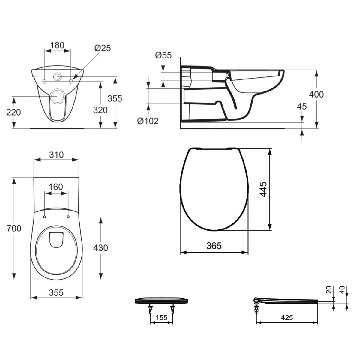 ΣΕΤ ΛΕΚΑΝΗ ΚΡΕΜΑΣΤΗ MATURA ΜΕ ΚΑΛΥΜΜΑ ΑΠΛΟ ΛΕΥΚΟ IDEAL - Image 2