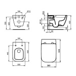 ΣΕΤ ΛΕΚΑΝΗ ΚΡΕΜΑΣΤΗ I-LIFE B RIMLESS ΜΕ ΚΑΛΥΜΜΑ SOFT CLOSE ΛΕΥΚΟ IDEAL - Image 2