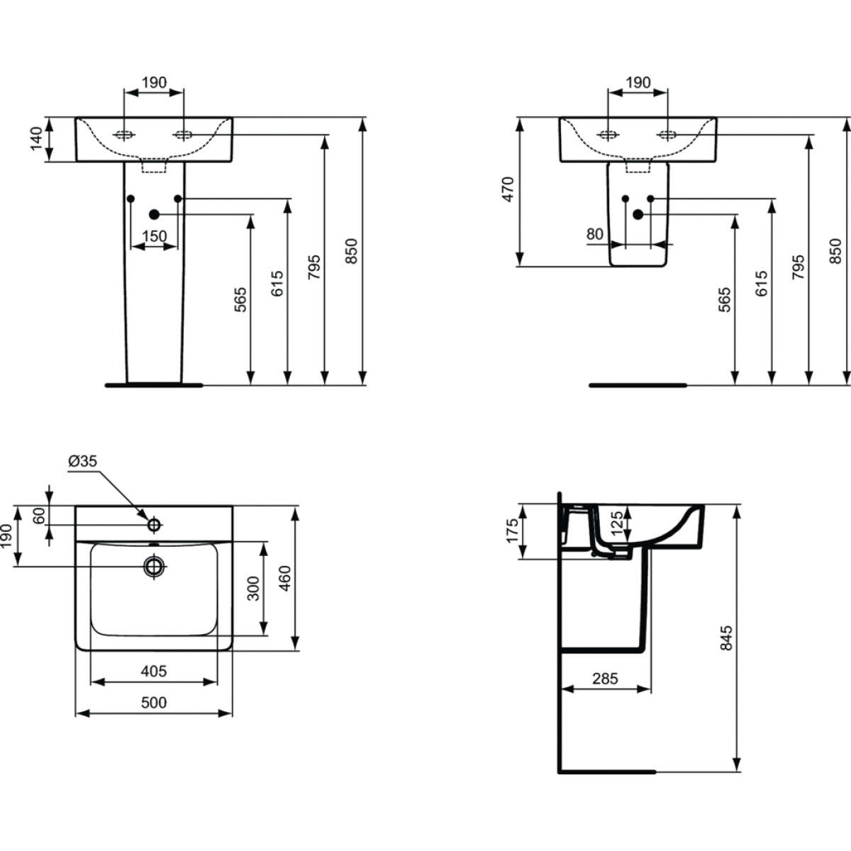 ΝΙΠΤΗΡΑΣ CONNECT CUBE 50x46cm ΛΕΥΚΟΣ IDEAL - Image 3