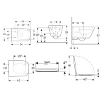 ΣΕΤ ΛΕΚΑΝΗ ΚΡΕΜΑΣΤΗ SMYLE SQUARE RIMFREE ΜΕ ΚΑΛΥΜΜΑ SLIM SOFT CLOSE ΛΕΥΚΟ GEBERIT - Image 2