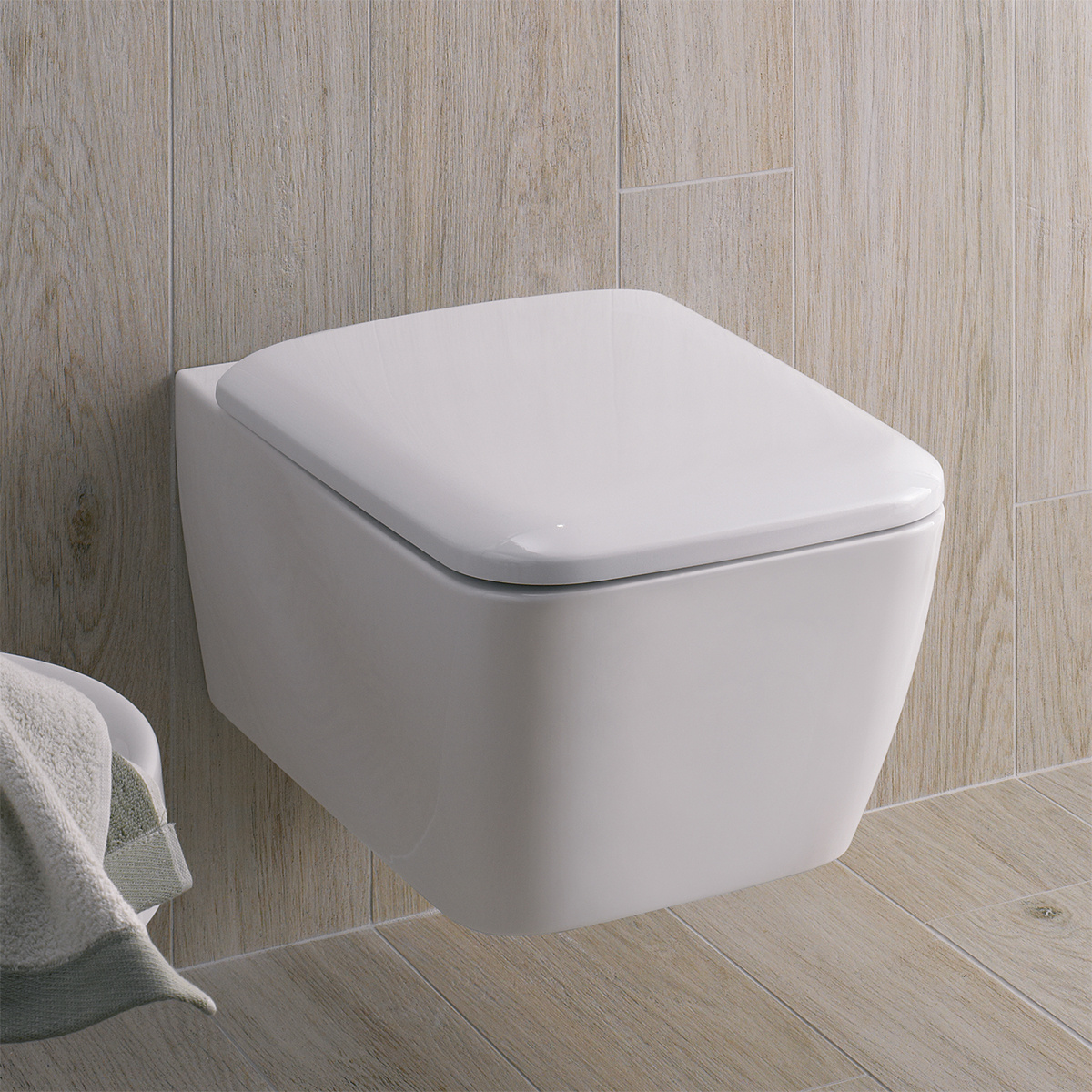 ΣΕΤ ΛΕΚΑΝΗ ΚΡΕΜΑΣΤΗ ICON SQUARE RIMFREE ΜΕ ΚΑΛΥΜΜΑ SOFT CLOSE ΛΕΥΚΟ GEBERIT - Image 3