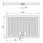 ΝΤΟΥΖΙΕΡΑ ΠΟΡΣΕΛΑΝΗΣ 120x80x5,5cm Φ90 ROMA ΛΕΥΚΗ ROCA - Image 2