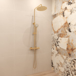 ΣΤΗΛΗ ΝΤΟΥΖ ΣΕΤ ΜΕ  ΘΕΡΜΟΣΤΑΤΙΚΗ ΜΠΑΤΑΡΙΑ BRUSHED MATT GOLD PICCADILLY - Image 3