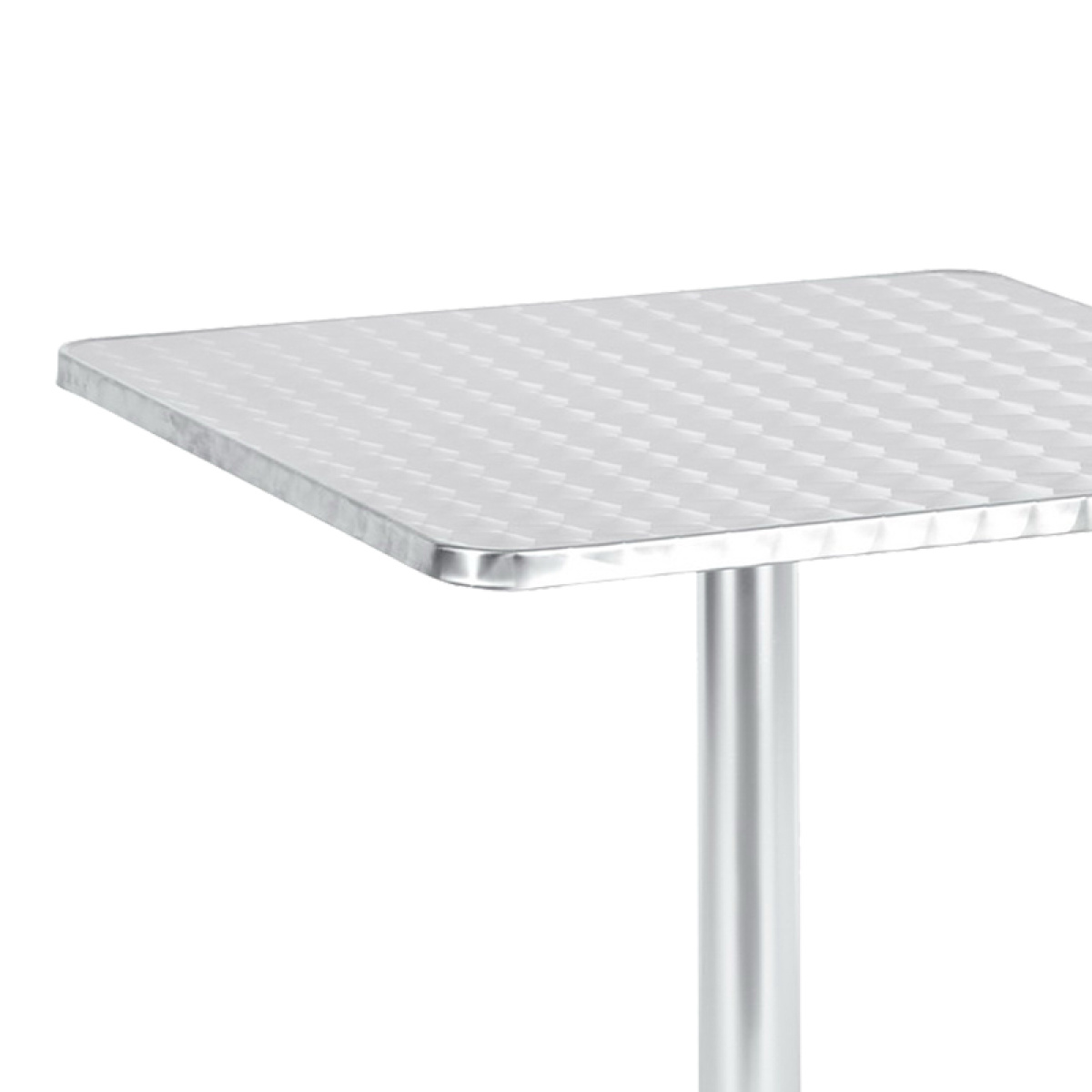 Τραπέζι Lazo χρωμίου αλουμίνιο 60x60x70εκ - Image 2
