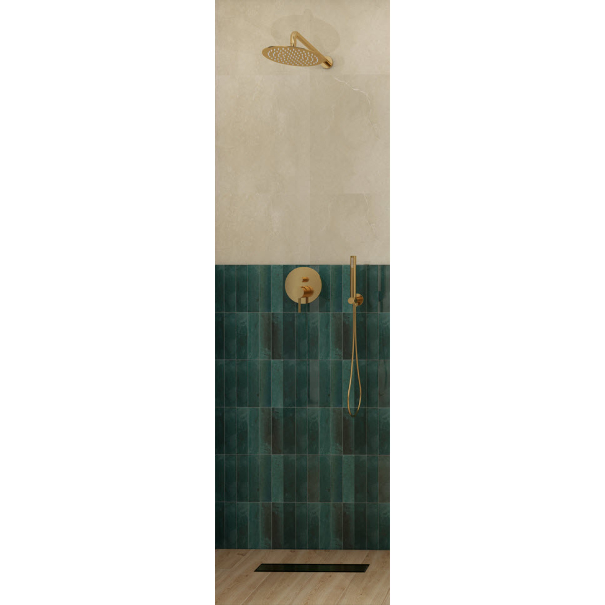 ΒΡΑΧΙΟΝΑΣ ΤΟΙΧΟΥ 39cm BRUSHED GOLD PVD VADO - Image 3