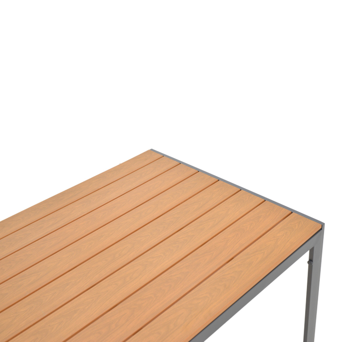 Τραπέζι Nares αλουμίνιο ανθρακί-plywood φυσικό 140x80x72.5εκ - Image 2