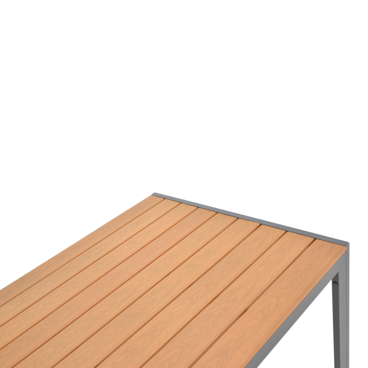 Τραπέζι Nares αλουμίνιο ανθρακί-plywood φυσικό 180x90x72.5εκ - Image 3