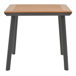 Τραπέζι Synergy αλουμίνιο ανθρακί-plywood φυσικό 80x80x74εκ