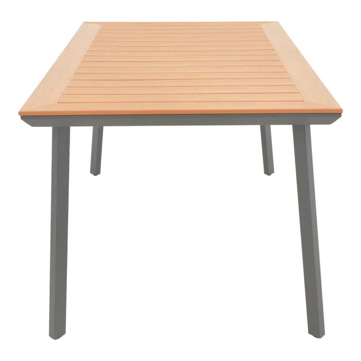 Τραπέζι Griffith ανθρακί αλουμίνιο και plywood σε φυσική απόχρωση 160x90x74εκ - Image 2
