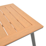 Τραπέζι Griffith ανθρακί αλουμίνιο και plywood σε φυσική απόχρωση 160x90x74εκ - Image 3