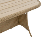 Τραπέζι Keir rattan-αλουμίνιο καφέ 180x90x72εκ - Image 3