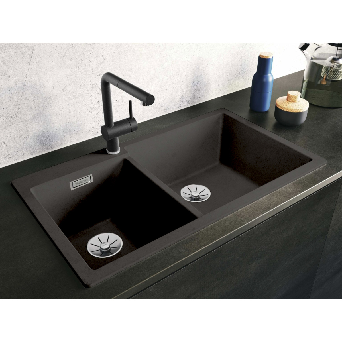 ΝΕΡΟΧΥΤΗΣ ΓΡΑΝΙΤΗ 86x50cm BLANCOPLEON 9 ANTHRACITE - Image 3