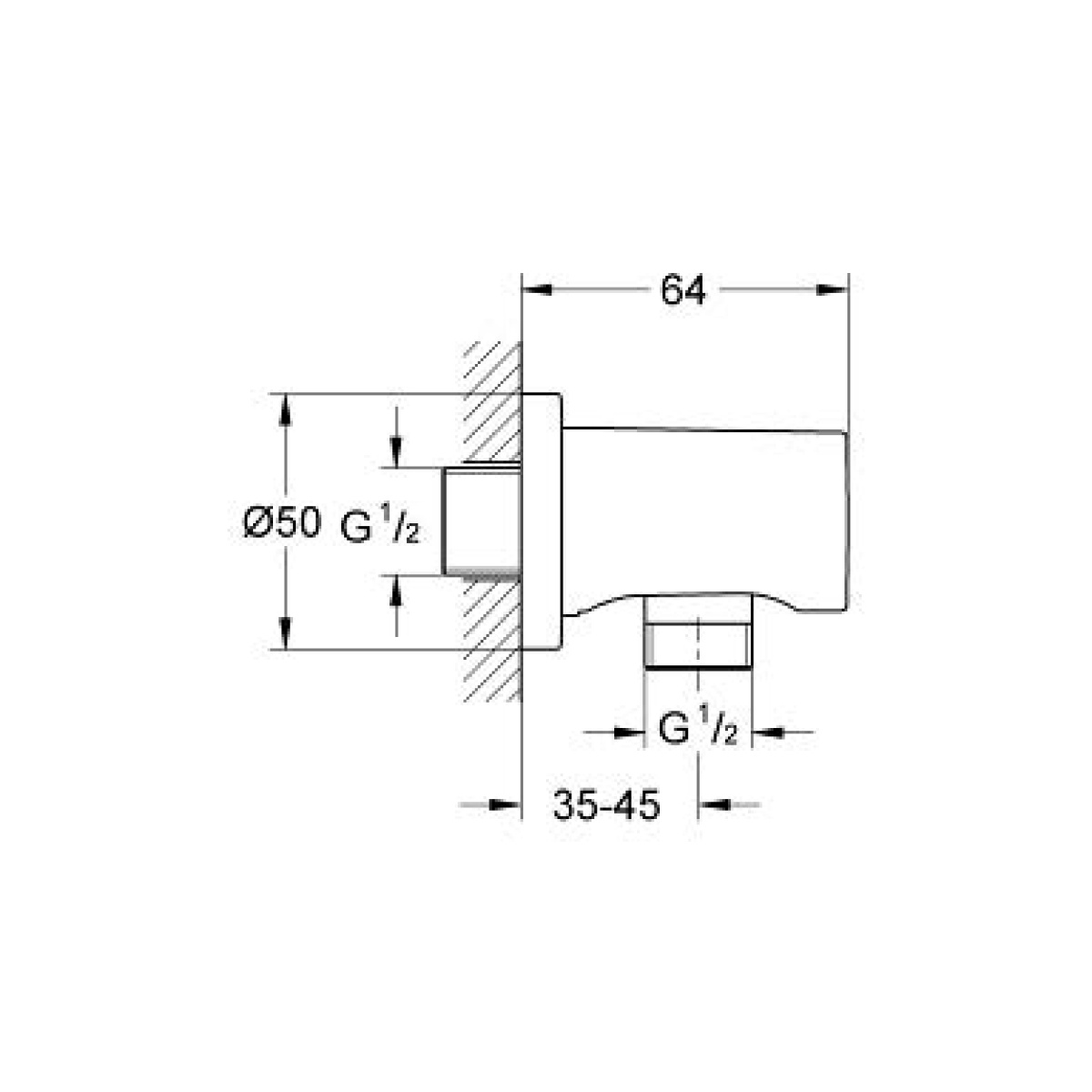 ΠΑΡΟΧΗ ΥΔΡΟΛΗΨΙΑΣ RAINSHOWER 22118KF0 PHANTOM BLACK GROHE - Image 2