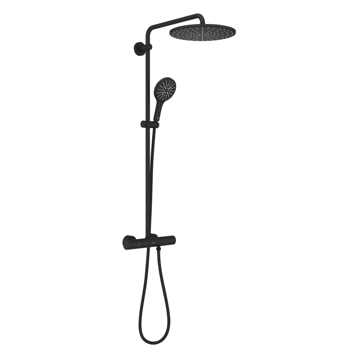 ΣΤΗΛΗ ΝΤΟΥΖ  RAINSHOWER SMARTACTIVE 130 22119KF0 ΜΕ ΘΕΡΜΟΣΤΑΤΙΚΗ ΜΠΑΤΑΡΙΑ PHANTOM BLACK GROHE - Image 4